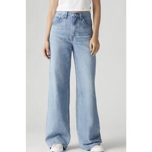 Levi’s Cinch Baggy Wide Leg Jeans Sz 26 90s Y2K Style Light Wash Skater Grunge